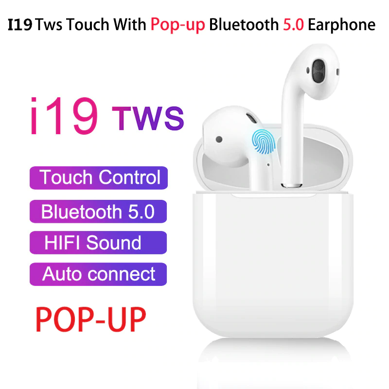 Ασύρματα Ακουστικά Bluetooth Smart Touch - TWS I19 Earphones