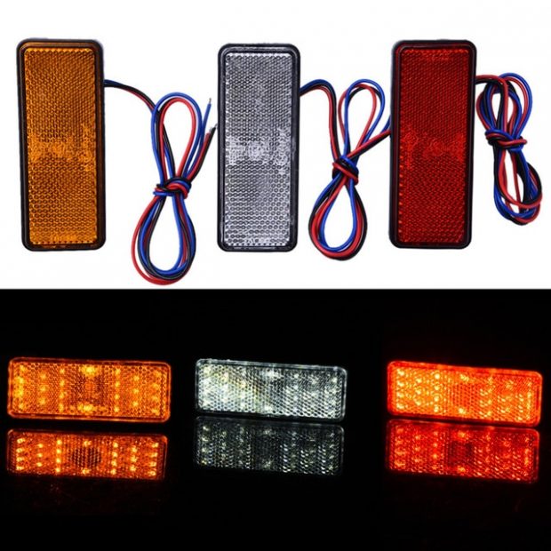 Led Reflector Πορείας και Φρένων με 24 LED 12V Κόκκινο