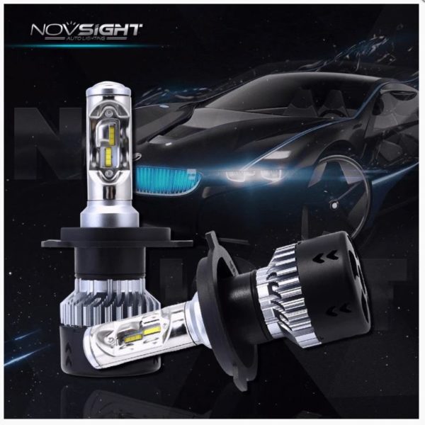 Mini Size LED Φώτα Αυτοκινήτου NovSight H4 6500K 10000LM (2x5000) 70W (2x35W) CAN BUS - Λαμπτήρες Πορείας Υψηλής Φωτεινότητας