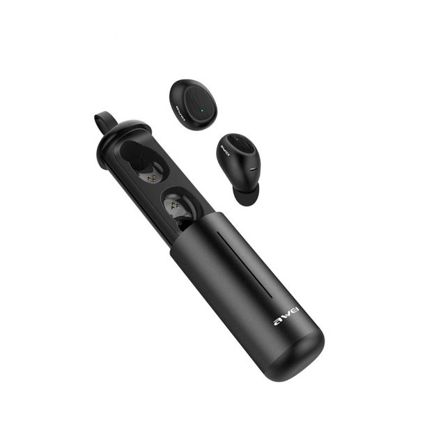 Awei T55 TWS Bluetooth V5.0 Stereo Sport Ακουστικά με Μικρόφωνο και Θήκη Φόρτισης