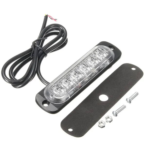 Φώτα Αυτοκινήτου - LED Car Strobe Lights Bar 18W 6 12V-24V Emergency Warning Flashing Lamp Λευκό