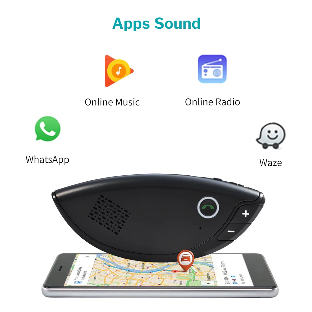 Ασύρματο Μαγνητικό Ηχείο Bluetooth - Μεγάφωνο Αυτοκινήτου Ανοιχτής Ακρόασης 2 Συσκευών - BT SpeakerPhone