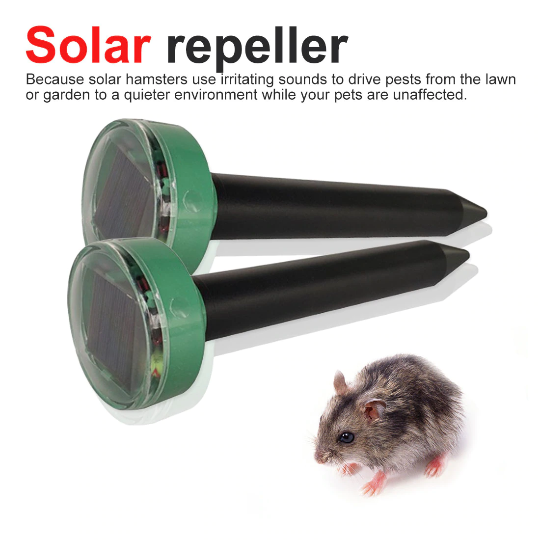 Ηλιακός Απωθητής - Απωθητικό Τρωκτικών με Υπερήχους - Πάσσαλος Εξωτερικού Χώρου