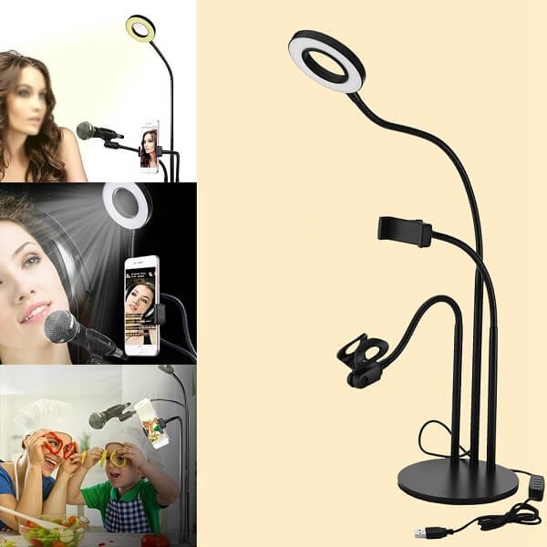 Βάση με Φωτογραφικό Φωτιστικό Δαχτυλίδι 9cm - Ring Lamp Light LED