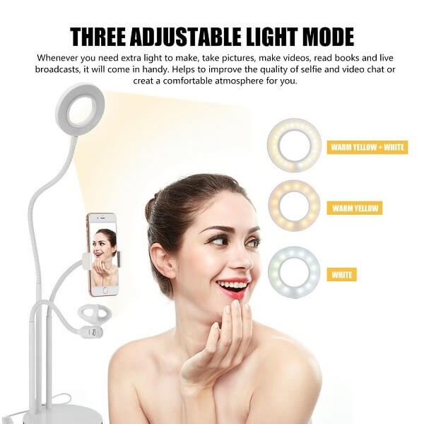 Βάση με Φωτογραφικό Φωτιστικό Δαχτυλίδι 9cm - Ring Lamp Light LED