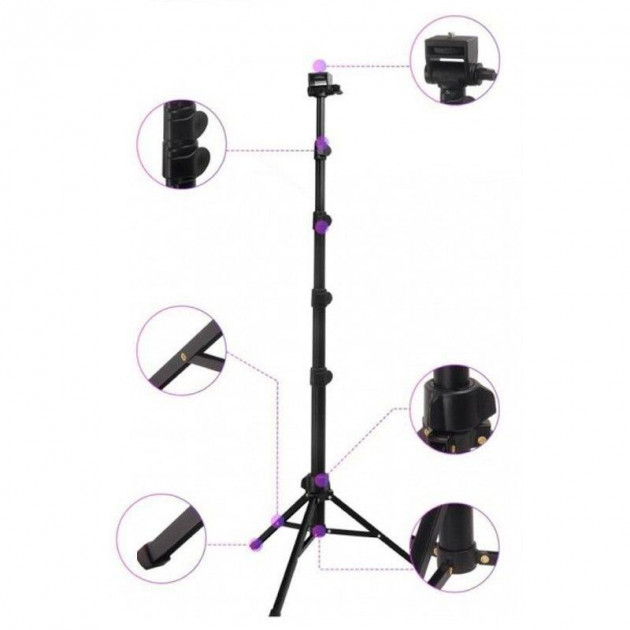 Πτυσσόμενο Τρίποδο Φωτογραφικής Μηχανής, Κινητού, Μικροφώνου κλπ 170εκ - Portable Tripod