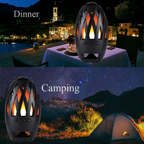 Mini HiFi Bluetooth Multimedia Speaker, MP3 Player, Φωτιστικό με Εφφέ Φλόγας Κεριού BTS-596