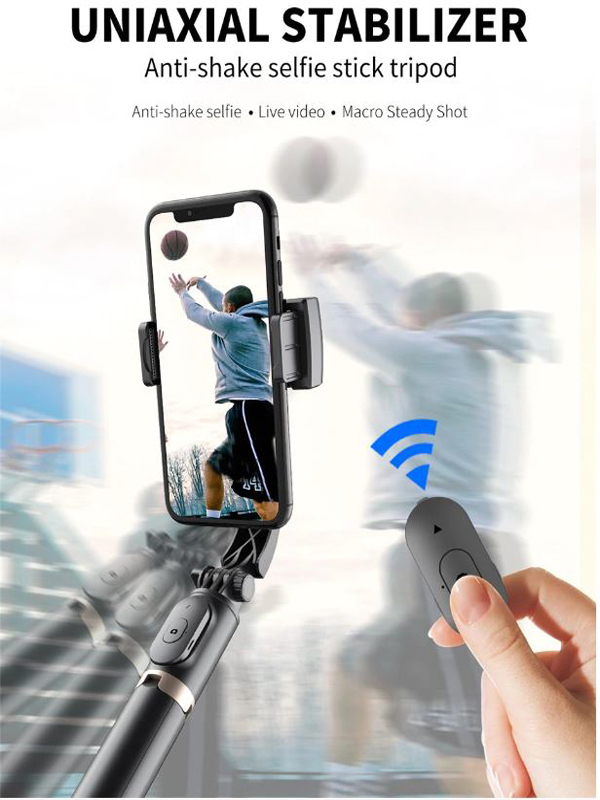 Ασύρματο Bluetooth Πτυσσόμενο Μπαστούνι Κινητού 76cm & Τρίποδο για Selfie Φωτογραφίες με Αποσπώμενο Χειριστήριο - Wirelless Tripod Selfie Stick Gimbal Stabilizer Q08 Ασύρματο Bluetooth Πτυσσόμενο Μπαστούνι Κινητού 76cm & Τρίποδο για Selfie Φωτογραφίες με Αποσπώμενο Χειριστήριο - Wirelless Tripod Selfie Stick Gimbal Stabilizer Q08