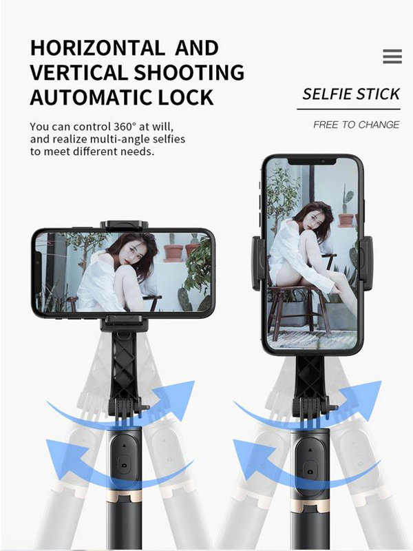 Ασύρματο Bluetooth Πτυσσόμενο Μπαστούνι Κινητού 76cm & Τρίποδο για Selfie Φωτογραφίες με Αποσπώμενο Χειριστήριο - Wirelless Tripod Selfie Stick Gimbal Stabilizer Q08 Ασύρματο Bluetooth Πτυσσόμενο Μπαστούνι Κινητού 76cm & Τρίποδο για Selfie Φωτογραφίες με Αποσπώμενο Χειριστήριο - Wirelless Tripod Selfie Stick Gimbal Stabilizer Q08