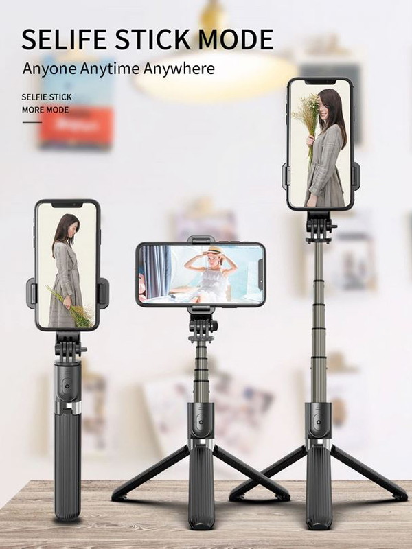 Ασύρματο Bluetooth Πτυσσόμενο Μπαστούνι Κινητού 76cm & Τρίποδο για Selfie Φωτογραφίες με Αποσπώμενο Χειριστήριο - Wirelless Tripod Selfie Stick Gimbal Stabilizer Q08 Ασύρματο Bluetooth Πτυσσόμενο Μπαστούνι Κινητού 76cm & Τρίποδο για Selfie Φωτογραφίες με Αποσπώμενο Χειριστήριο - Wirelless Tripod Selfie Stick Gimbal Stabilizer Q08
