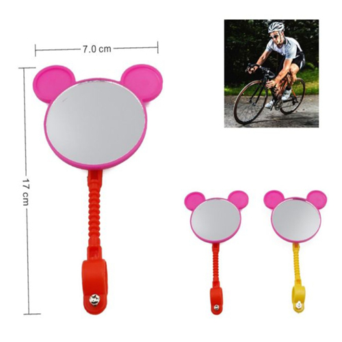 Ευλύγιστος Καθρέπτης Τιμονιού Ποδηλάτου Στρογγυλός με Αυτάκια 24363