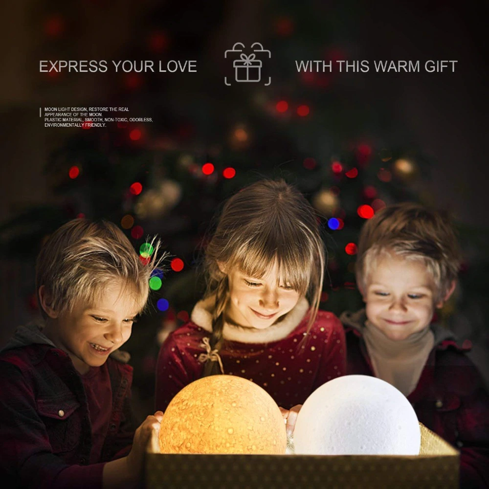 Ανάγλυφο Φωτιστικό Αφής - Ηχείο Bluetooth Φεγγάρι 3D Moon Light LED 15cm - Επαναφορτιζόμενο με 2 Αποχρώσεις