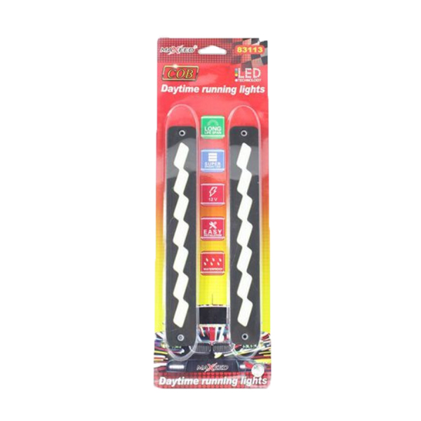 Εύκαμπτα Φώτα Ημέρας Αυτοκινήτου COB LED Daytime Running Lights - Σετ 2 τεμαχίων-MAXEED-12867