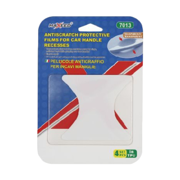 Διάφανο Φιλμ Προστασίας Γρατζουνιών Χερουλιών Πόρτας Αυτοκινήτου 4 Τεμάχια Maxeed 21018