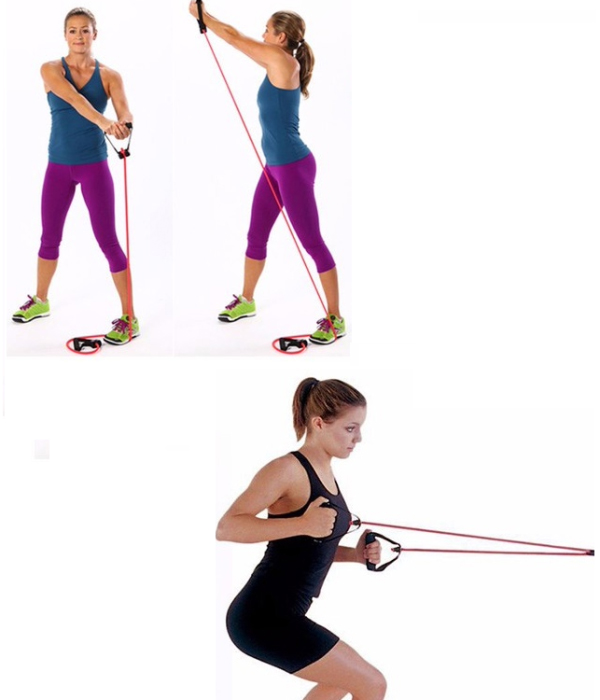Σύστημα Εκγύμνασης Με 5 Λάστιχα Power Resistance Bands JT-003