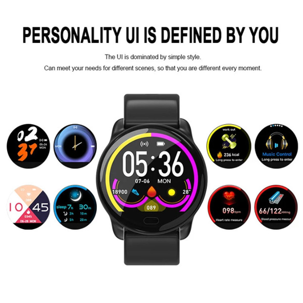 Αδιάβροχο Αθλητικό Ρολόι Αφής Παρακολούθηση Υγείας - SmartWatch Bluetooth Fitness Tracker Andowl Q-A118 K9