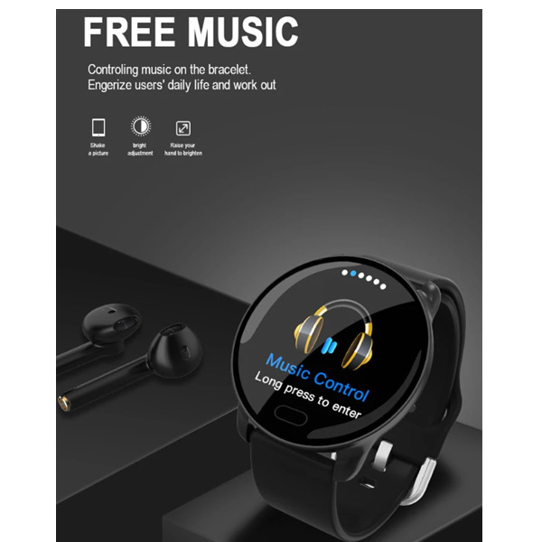 Αδιάβροχο Αθλητικό Ρολόι Αφής Παρακολούθηση Υγείας - SmartWatch Bluetooth Fitness Tracker Andowl Q-A118 K9