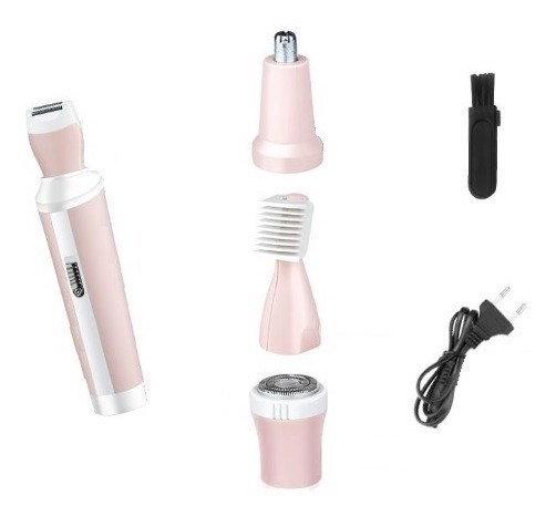Γυναικείο Σετ Περιποίησης για την Ανεπιθύμητη Τριχοφυΐα Προσώπου, Λαιμού, Μύτης, Φρυδιών Kemei KM-3024 4 in 1