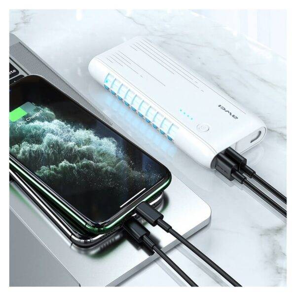Φορητός Αποστειρωτής & Power Bank 6000mAh - Awei P18K Λευκό Συσκευή Αποστειρωτής με Υπεριώδη Ακτινοβολία UVC - Disinfection Sterilization Light Φορητός Αποστειρωτής & Power Bank 6000mAh - Awei P18K Λευκό Συσκευή Αποστειρωτής με Υπεριώδη Ακτινοβολία UVC - Disinfection Sterilization Light