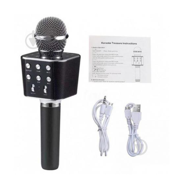Ασύρματο Bluetooth Mικρόφωνο KARAOKE & Hi-Fi Hχείο WSTER WS-1688 Μαύρο