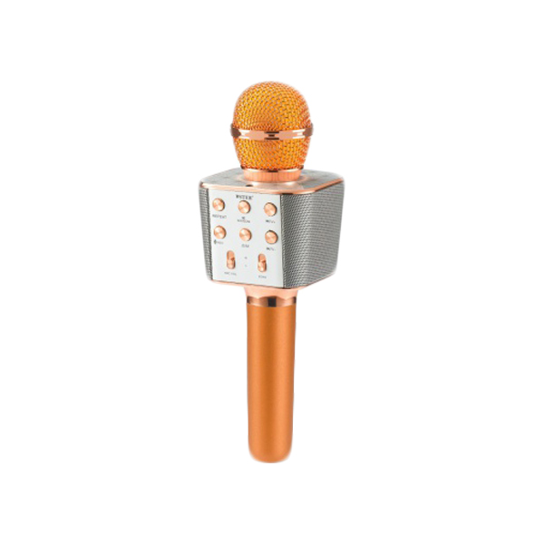 Ασύρματο Bluetooth Mικρόφωνο KARAOKE & Hi-Fi Hχείο WSTER WS-1688 Πορτοκαλί