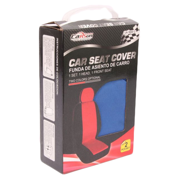 Universal Κάλυμμα Καθίσματος Αυτοκινήτου Μπλε-Μαύρο 2 Τεμάχια Carsun 