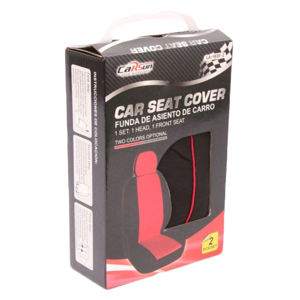 Universal Κάλυμμα Καθίσματος Αυτοκινήτου Γκρι-Μαύρο 2 Τεμάχια Carsun Universal Κάλυμμα Καθίσματος Αυτοκινήτου Γκρι-Μαύρο 2 Τεμάχια Carsun