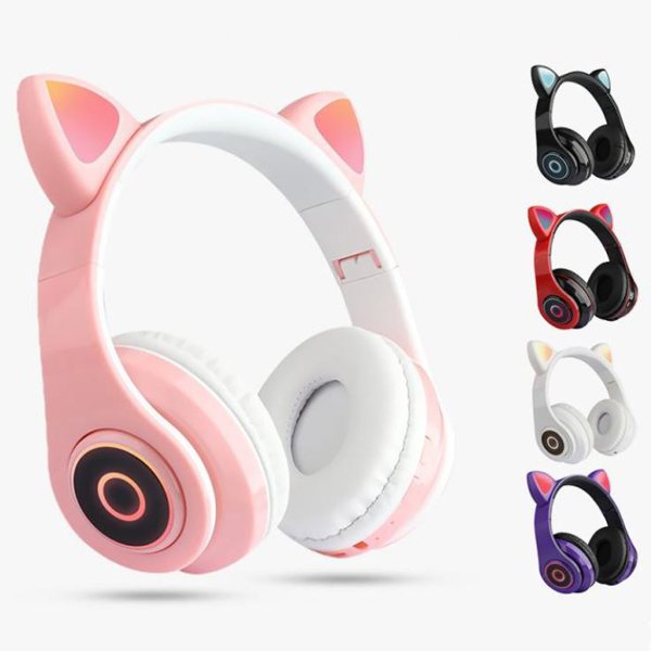 LED Bluetooth Ασύρματα Cat Ear P39M Ακουστικά Αυτιά Γάτας με Εναλλασσόμενο Φωτισμό - Wireless Cat Ear Headphones Ροζ LED Bluetooth Ασύρματα Cat Ear P39M Ακουστικά Αυτιά Γάτας με Εναλλασσόμενο Φωτισμό - Wireless Cat Ear Headphones Ροζ