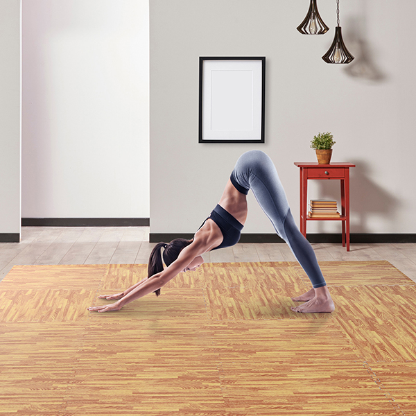 Αφρώδες Δάπεδο Προστασίας σε Χρώμα Ξύλου - Σετ 4 τεμαχίων 60x60 εκ