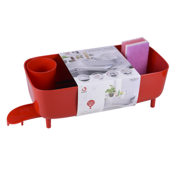 Σετ Πιατοθήκη με Σφουγγάρι 40cm x 20cm x 14cm Κόκκινο Σετ Πιατοθήκη με Σφουγγάρι 40cm x 20cm x 14cm Κόκκινο
