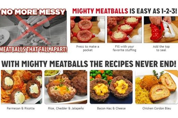 Εργαλείο για Τέλεια Γεμιστά Κεφτεδάκια Mighty Meatball Εργαλείο για Τέλεια Γεμιστά Κεφτεδάκια Mighty Meatball