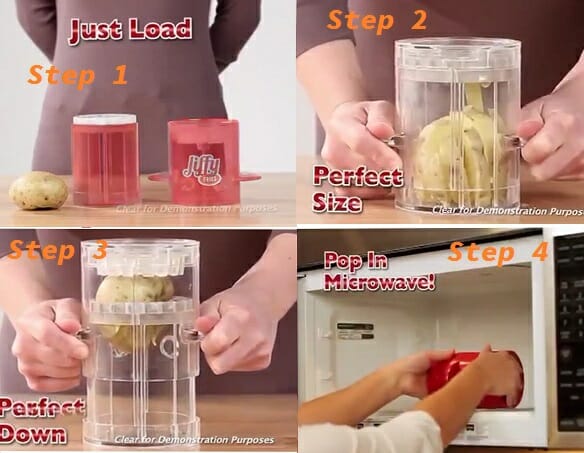 Κόφτης & Συσκευή Μαγειρέματος Πατάτας στο Φούρνο Μικροκυμμάτων 2 σε 1 - Jiffy Fries Κόφτης & Συσκευή Μαγειρέματος Πατάτας στο Φούρνο Μικροκυμμάτων 2 σε 1 - Jiffy Fries