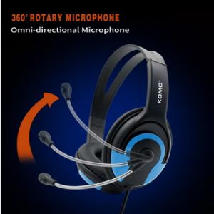 KOMC® Ενσύρματα Αναδιπλούμενα Gaming Ακουστικά Κεφαλής On Ear με Μικρόφωνο & Σύνδεση 3.5mm S66 σε Διάφορα Χρώματα