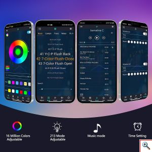 Σετ Ταινίες με Πολύχρωμα RGB LED 6W σε Σχήμα Πυροτεχνήματος Μήκους 0.5m με App Εφαρμογή - Τηλεχειριστήριο & Τροφοδοσία USB