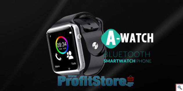 Smart Watch Αφής Κινητό Τηλέφωνο Bluetooth & Handsfree με Ελληνικό Μενού, Ίντερνετ, Κάμερα, Facebook, Twitter, Βηματομετρητή, Ποιότητα Ύπνου