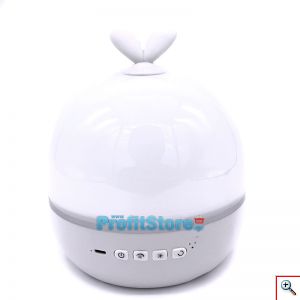 Περιστρεφόμενο LED Νυχτερινό Φωτιστικό, Προτζέκτορας 360º με 6 Slides / Σχέδια & Κουρδιστή Νανουρίστρα 