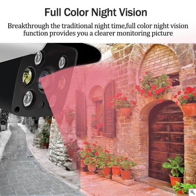 Αδιάβροχη Ασύρματη IP WiFi/Ethernet Κάμερα HD 720p Εσωτερικού & Εξωτερικού χώρου με Νυχτερινή Λήψη, Ανιχνευτή Κίνησης, Ειδοποίηση στο Κινητό, Μικρόφωνο, Ηχείο (Ενδοεπικοινωνία Μωρού), Σειρήνα & Micro SD