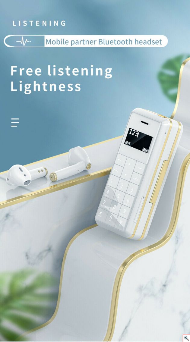 Mini Κινητό Τηλέφωνο Dual SIM & Bluetooth με Ασύρματα Ακουστικά Handsfree - Mini CellPhone 