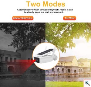 Mini Ηλιακή Αδιάβροχη Ασύρματη IP WiFi Κάμερα Full HD 1080p Εξωτερικού Χώρου με Νυχτερινή Λήψη, Ανιχνευτή Κίνησης, Ειδοποίηση στο Κινητό, Μικρόφωνο & Ηχείο