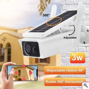 Mini Ηλιακή Αδιάβροχη Ασύρματη IP WiFi Κάμερα Full HD 1080p Εξωτερικού Χώρου με Νυχτερινή Λήψη, Ανιχνευτή Κίνησης, Ειδοποίηση στο Κινητό, Μικρόφωνο & Ηχείο
