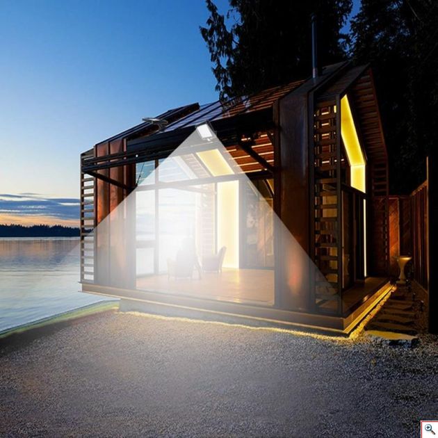 Επιτοίχιος Ηλιακός Προβολέας 56 LED με Ανιχνευτή Κίνησης, Φωτοκύτταρο & Πάνελ Φόρτισης - Ψυχρού Φωτισμού - Solar Panel Led Light w/ Motion Sensor