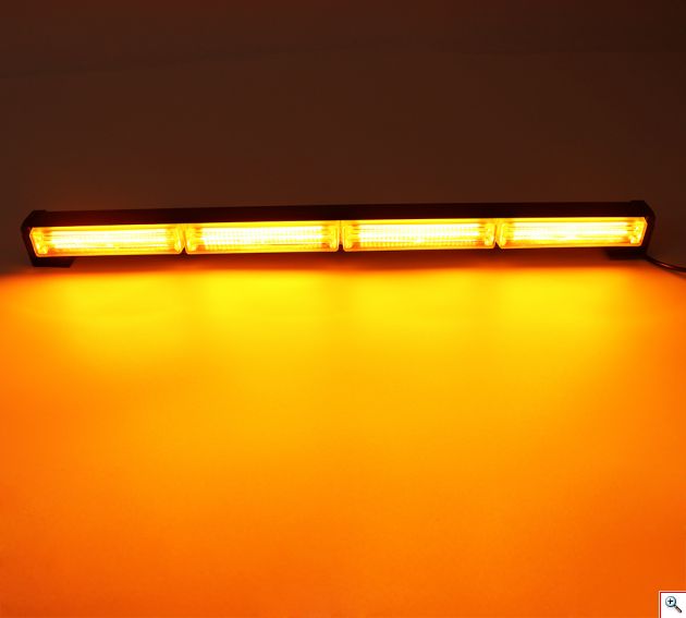 LED Μπάρα Προβολέας Εργασίας Οροφής Έκτακτης Ανάγκης IP67 Πορτοκαλί Φάρος 3000 lumens 12/24v με 16 Λειτουργίες & Χειριστήριο