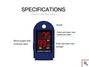 Οξύμετρο Δακτύλου με Οθόνη LED & Παλμόμετρο - Fingertip Pulse Oximeter, SpO2 / Heart Rate Sensor JZK-302