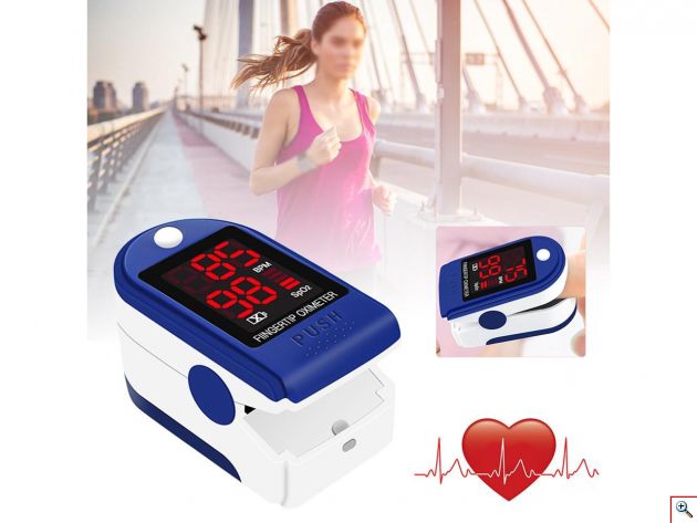 Οξύμετρο Δακτύλου με Οθόνη LED & Παλμόμετρο - Fingertip Pulse Oximeter, SpO2 / Heart Rate Sensor JZK-302
