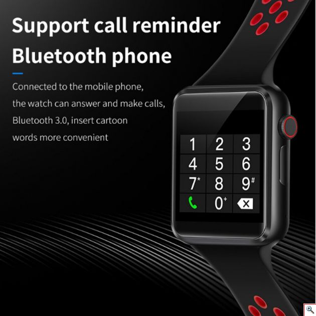 Smart Watch - Ρολόι Κινητό Τηλέφωνο Sim Handsfree με Ελληνικό Μενού, Οθόνη Αφής, Κάμερα, Βηματομετρητή, Μέτρηση Ύπνου, Facebook, Internet, Antilost, Ξυπνητήρι