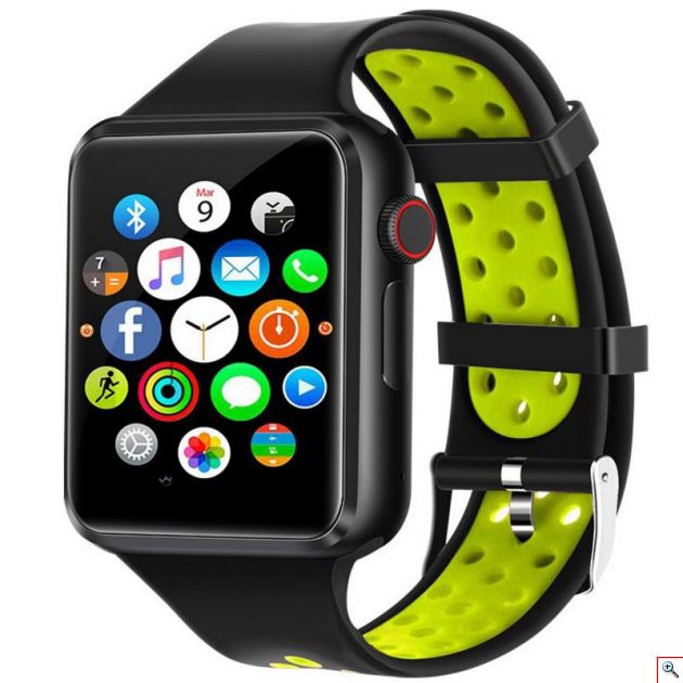 Smart Watch - Ρολόι Κινητό Τηλέφωνο Sim Handsfree με Ελληνικό Μενού, Οθόνη Αφής, Κάμερα, Βηματομετρητή, Μέτρηση Ύπνου, Facebook, Internet, Antilost, Ξυπνητήρι