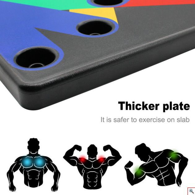 Σανίδα Push Ups Διαφορετικών Λαβών για 18 Ασκήσεις - Push Up Board 18 in 1