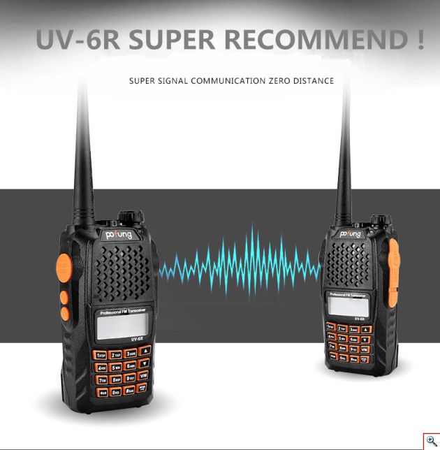 Πομποδέκτης VHF UHF 5W Φορητός Dual Band Ασύρματος με Μεγάλη Μπαταρία, 128 Κανάλια & Ακουστικό