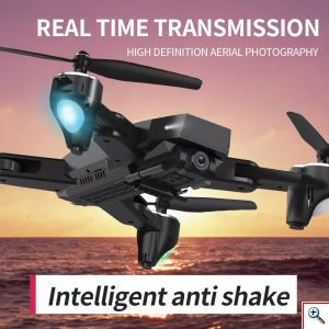 Αναδιπλούμενο Τετρακόπτερο Drone με Διπλή Κάμερα 4K HD WiFi με Τηλεχειριστήριο - LED Φωτισμό - Συνδεσιμότητα με Κινητά & GPS