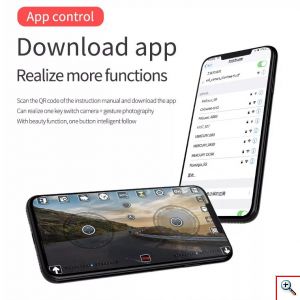 Αναδιπλούμενο Τετρακόπτερο Drone με Διπλή Κάμερα 4K HD WiFi με Τηλεχειριστήριο - Συνδεσιμότητα με Κινητά & GPS